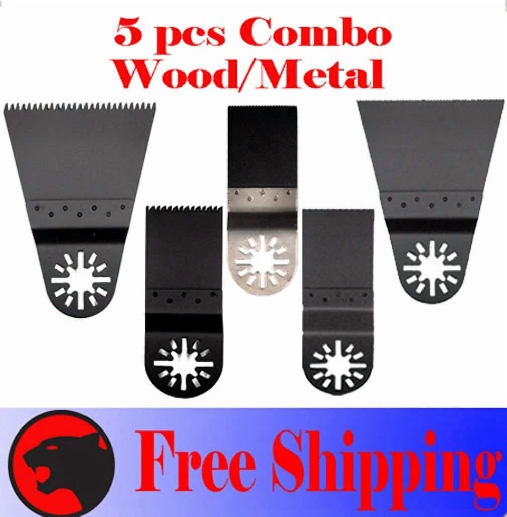 KLYNE - 5 Pc Oscillating Multitool Saw For Wood Metal Cutting