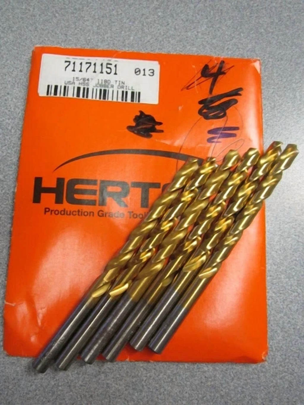KLYNE - (6) Jobber Length Drill Bits 15/64 X 15/64 X 2-15/64 X 3-15/16 118Deg Angle Tin