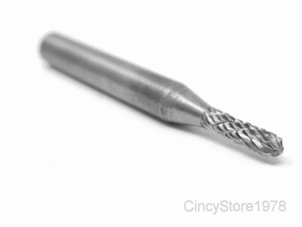 KLYNE - Sc11D Cylindrical Tungsten Carbide Burr Bur Cutting Tool Die Grinder Bit 1/4