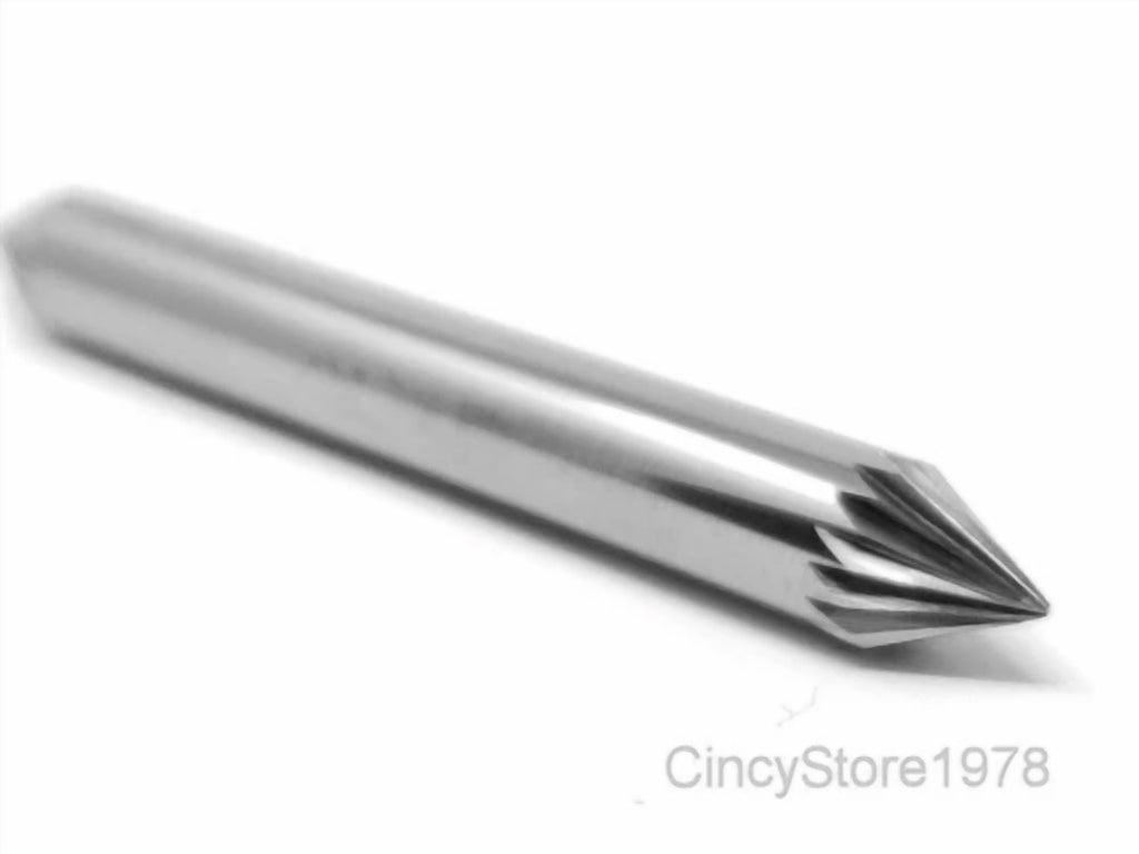 KLYNE - Sj1S Cone Shape Tungsten Carbide Burr Bur Cutting Tool Die Grinder Bit 1/4 New