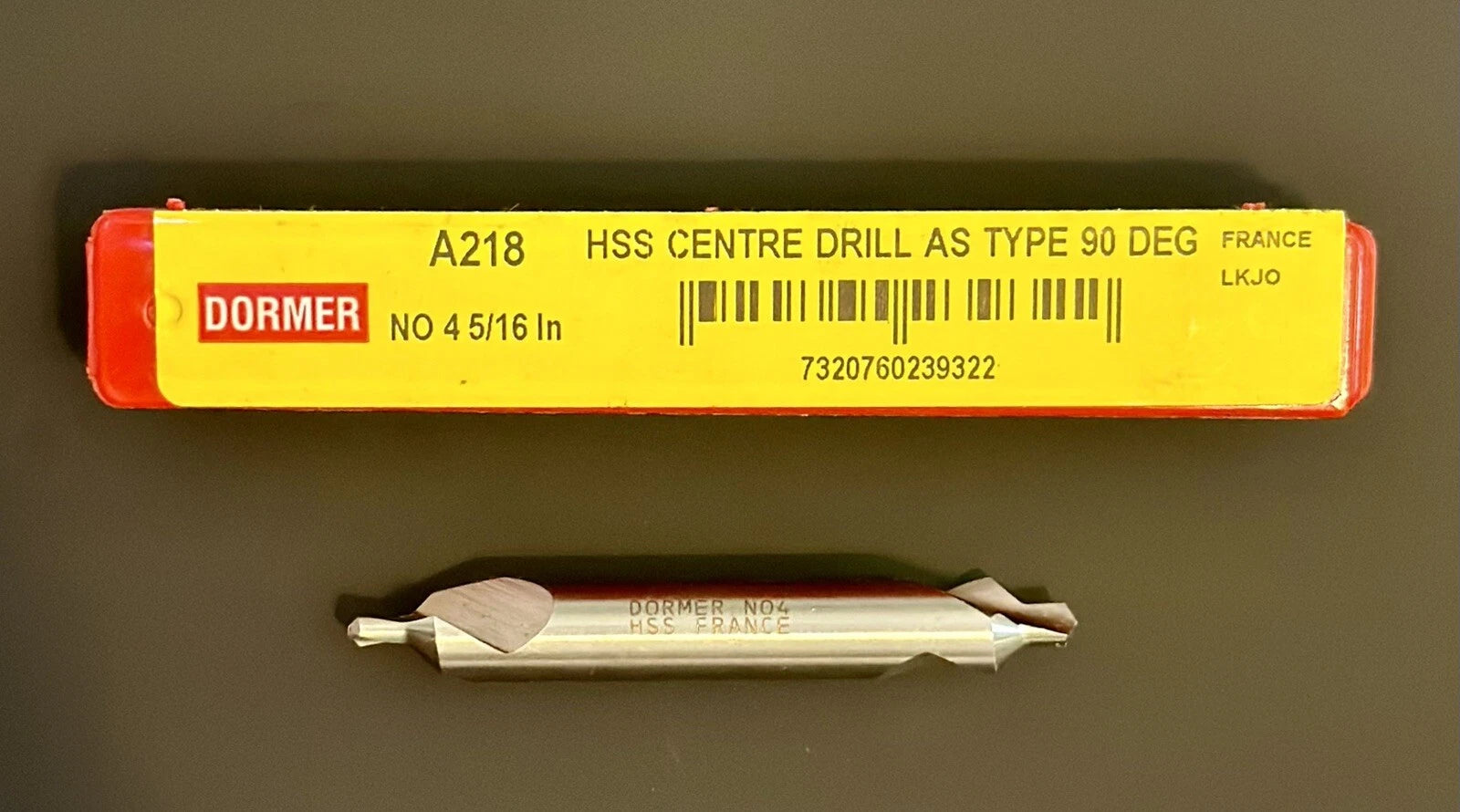 KNACK - Dormer A218N4 Centre Drill Bit/Countersink #4 Hss High Speed Steel 90 Deg
