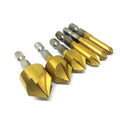New Countersink Tool Bit Set 1/4'' Hex Shank Counter Sink For Steel Metal Wood E