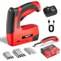 WPM Electric Staple Gun, 3 in 1 Cordless Staple Gun for Wood, 4V Rechargeable Staple Gun Kit w/ 1500 Staples Nails, Staple Remover & Fast Charger for Crafts, DIY, Decoration