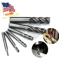 YANI -6Pcs Hss Cnc 4 Flute Spiral Bit End Mill Cutter Set 1/8-5/8 Shank