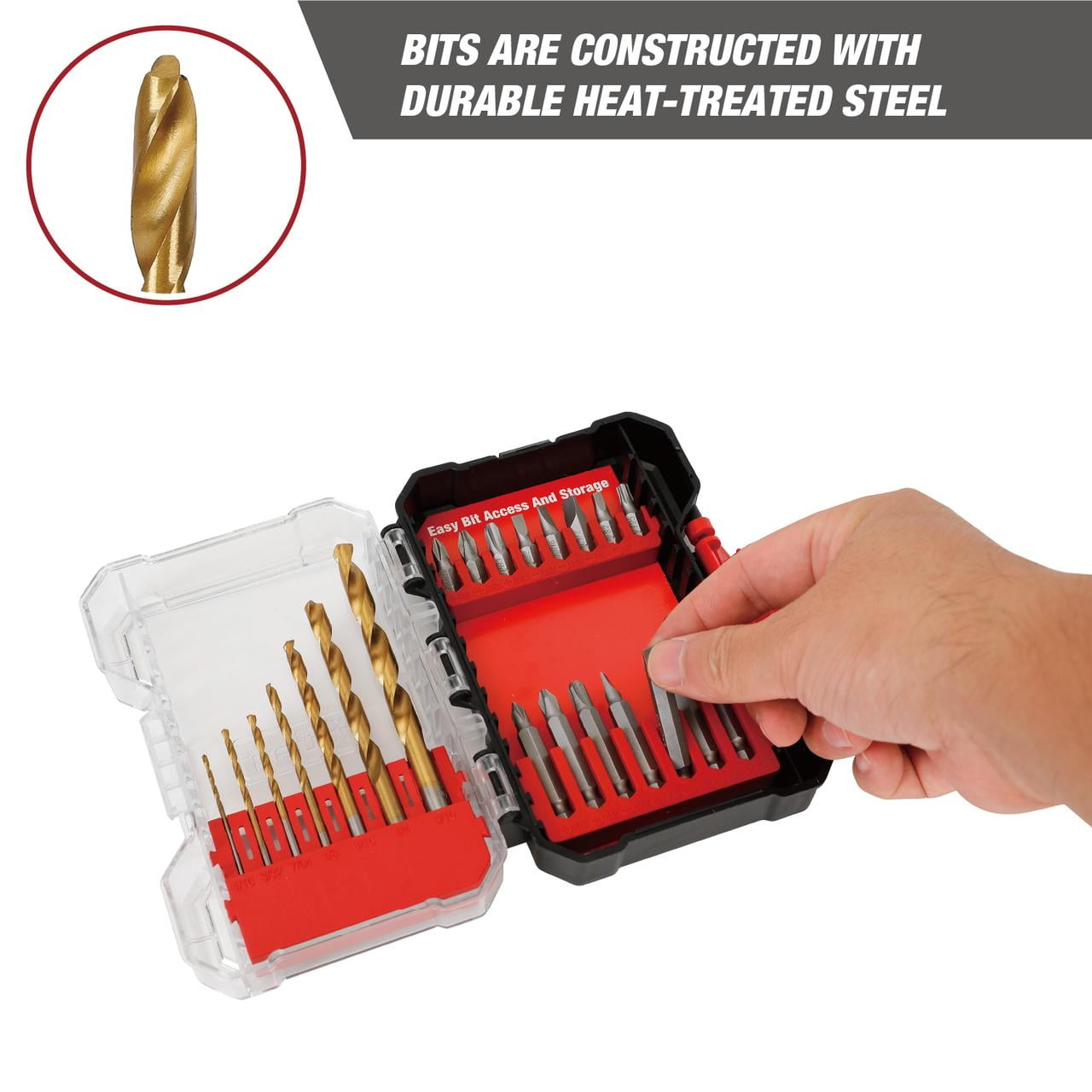 Hyper Tough 22-Piece Drill & Drive Set in Click Fit? Case