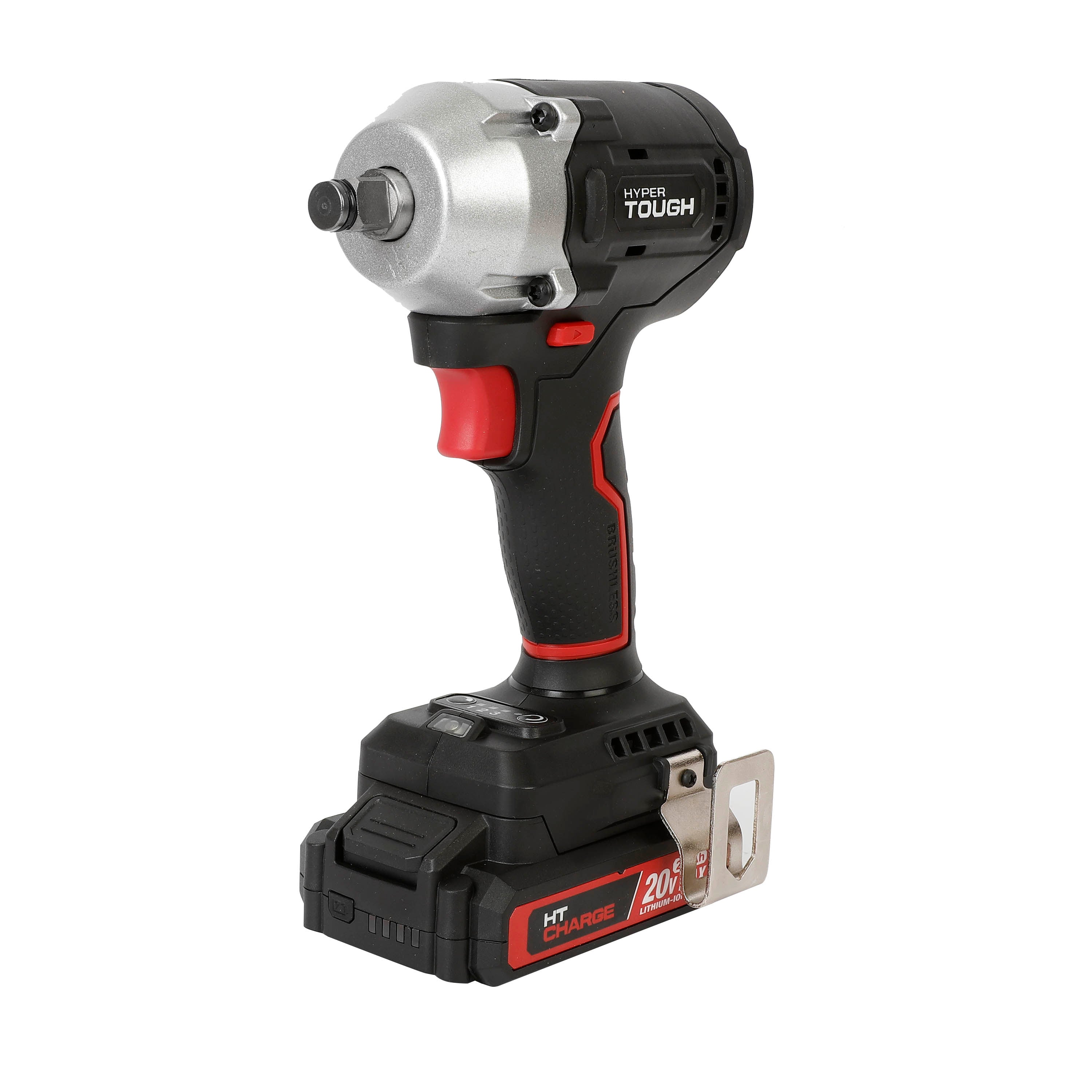 Open Box Hyper Tough 20V Brushless 1/2-inch Impact Wrench, Battery & Charging Cable