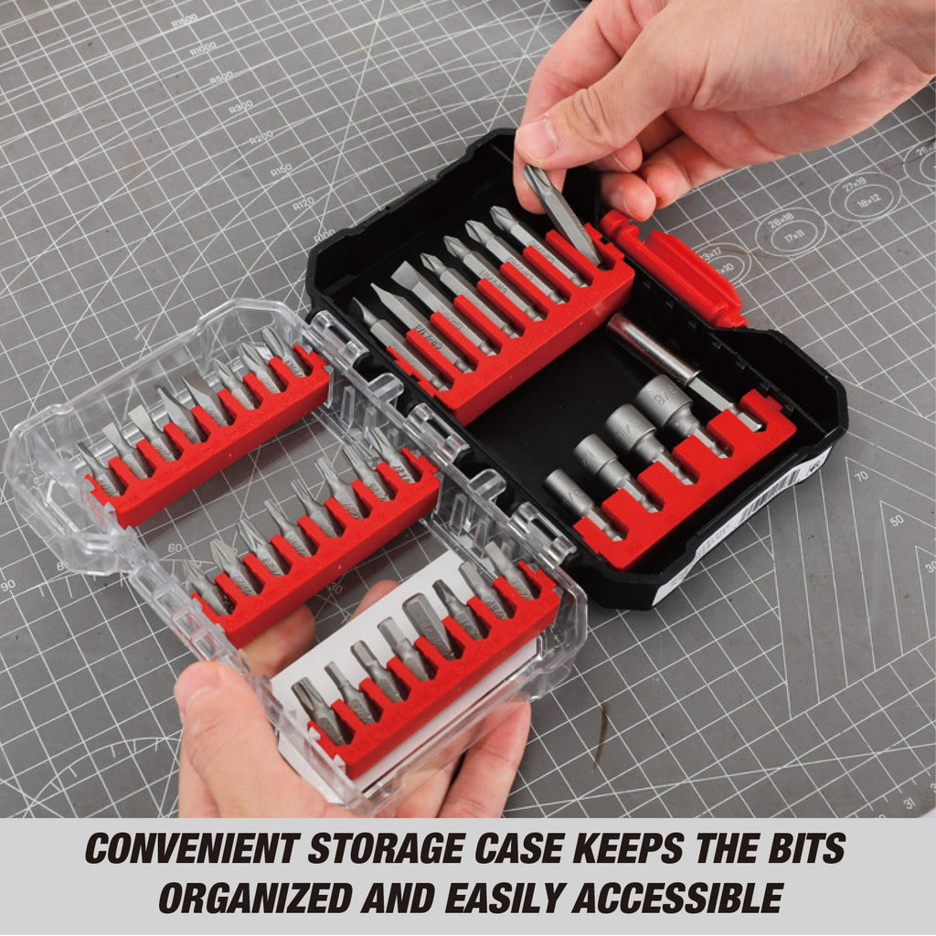 Hyper Tough 37-Piece Screwdriver Bit Set in Click Fit Case