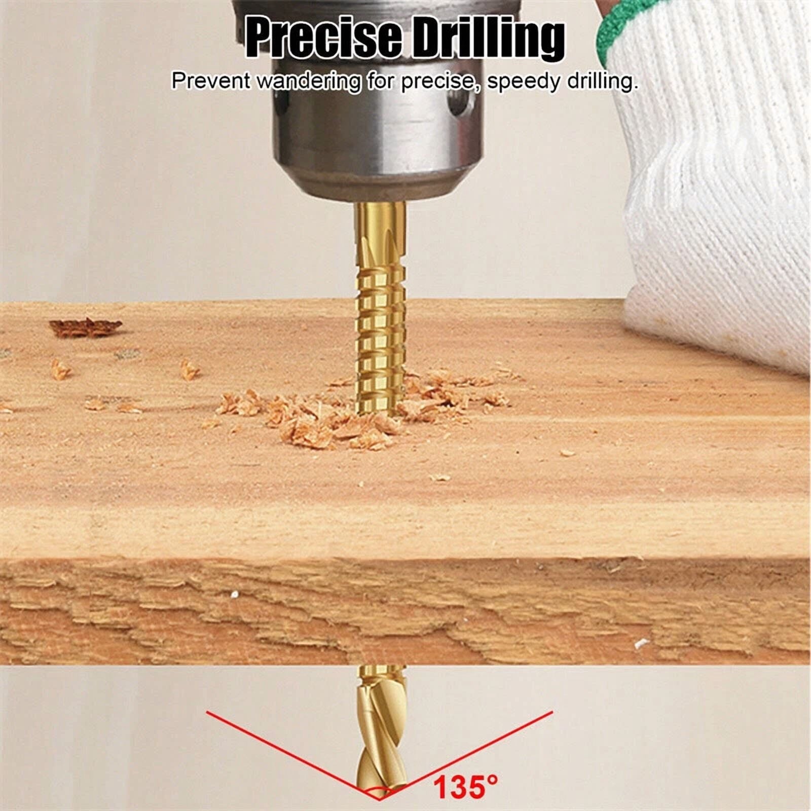 2025 New Upgrade Drill Bits, 6 Pcs Twist Drill Bit Set Power Tool Accessories Us