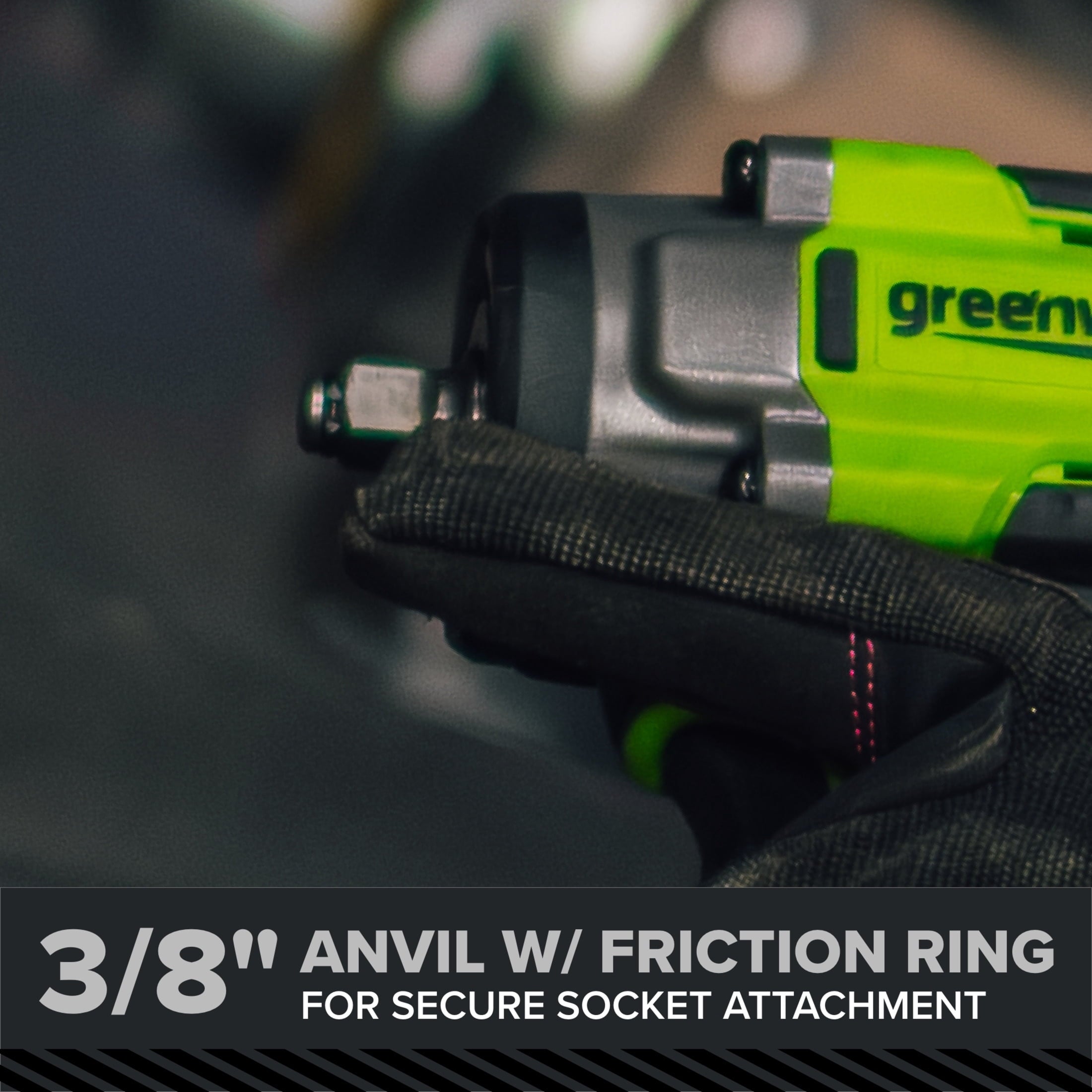 Greenworks Pro PowerAll 24V Brushless 400 ft-lb Breakaway Torque 3/8 Impact Wrench, Tool Only, IW5370A1