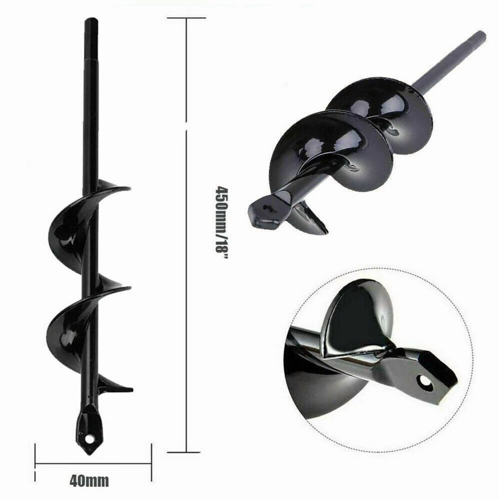 PURELY- 18 Planting Auger Spiral Hole Drill Bit Garden Soil Yard Earth Bulb Hole Digger
