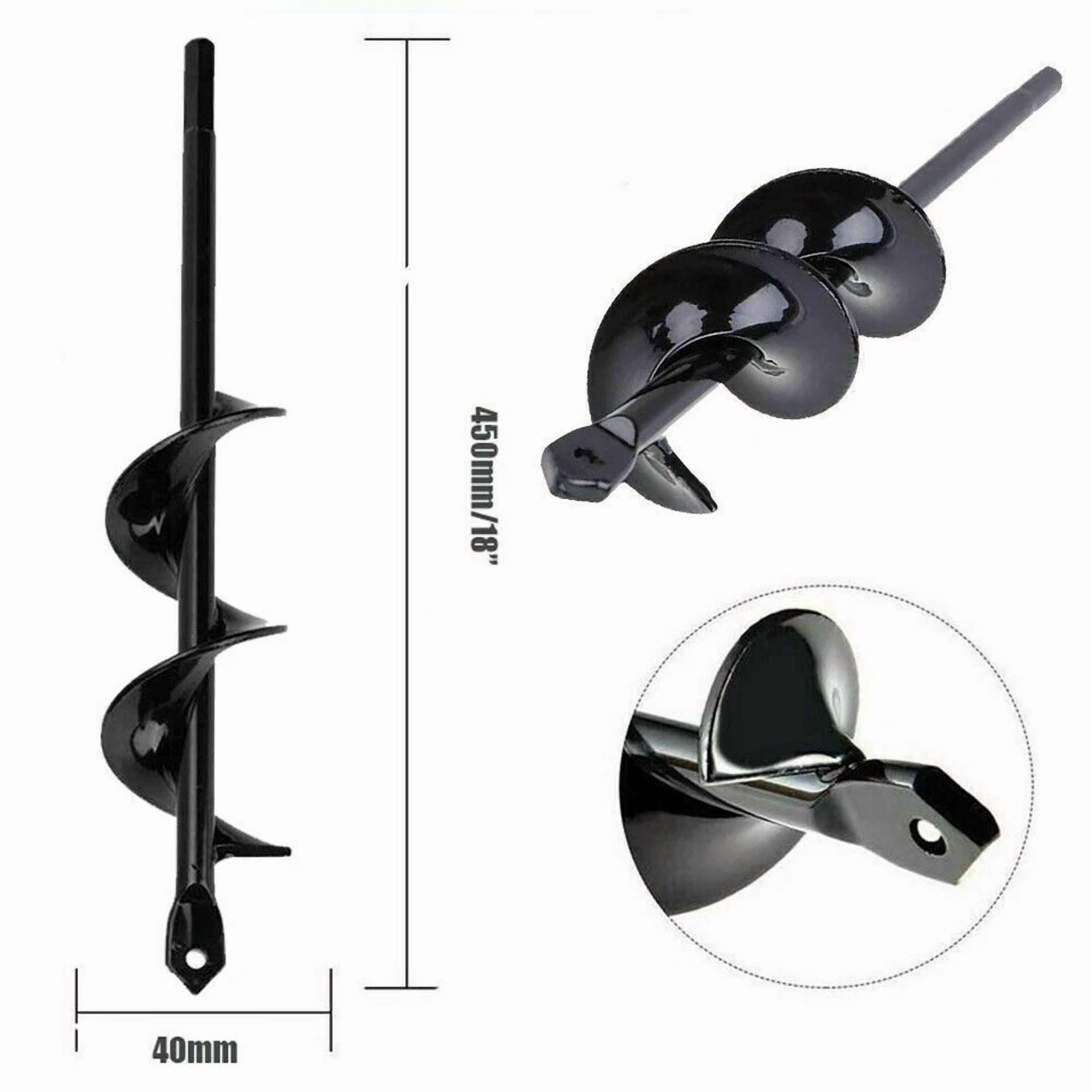 PURELY- 18 Planting Auger Spiral Hole Drill Bit Garden Soil Yard Earth Bulb Hole Digger