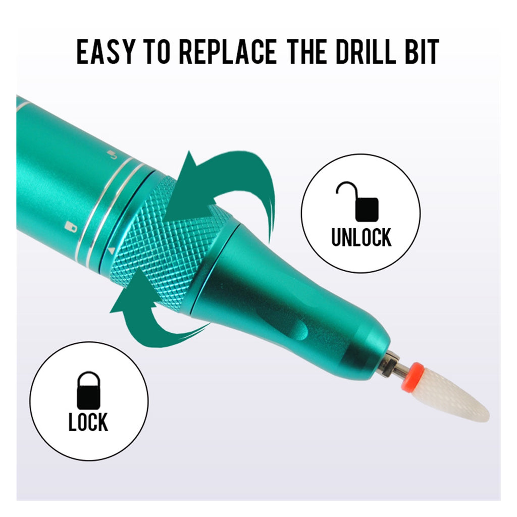 35000RPM Rechargeable Nail Drill Machine Portable Manicure Drill Nail Cuticle E-File Nail Polisher Cordless Nail Drill Machine ,Quality Torque