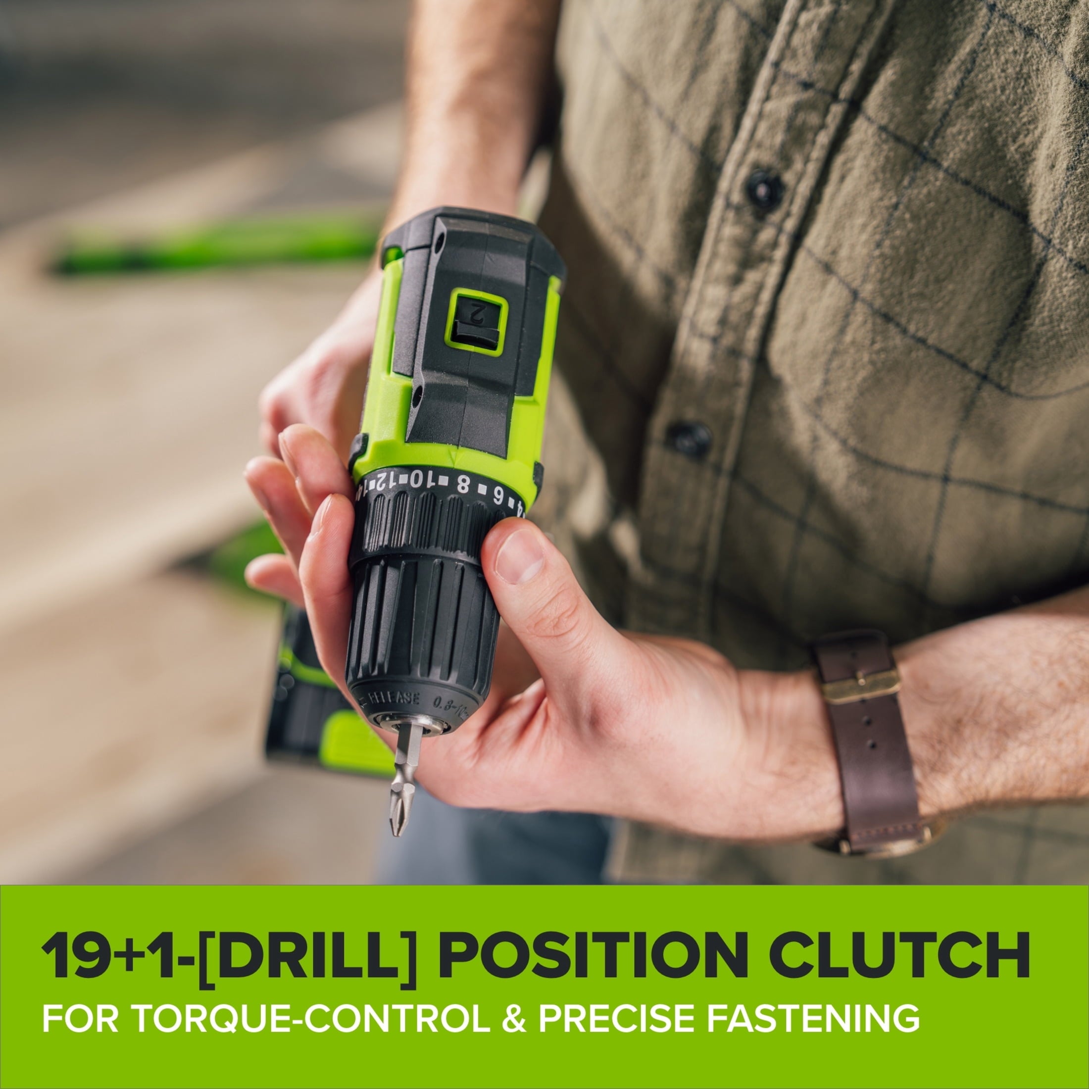 Greenworks PowerAll 24V Brushless 300 in-lbs Drill Driver + Impact Driver, (2) 2Ah Batteries, 30W Charger and Cable, 2 Belt Clips and 2 bits and Bag, CK326A2