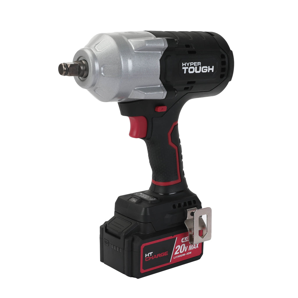 Hyper Tough 20V Brushless Cordless 1/2-in 900 Impact Wrench with Battery & Charger