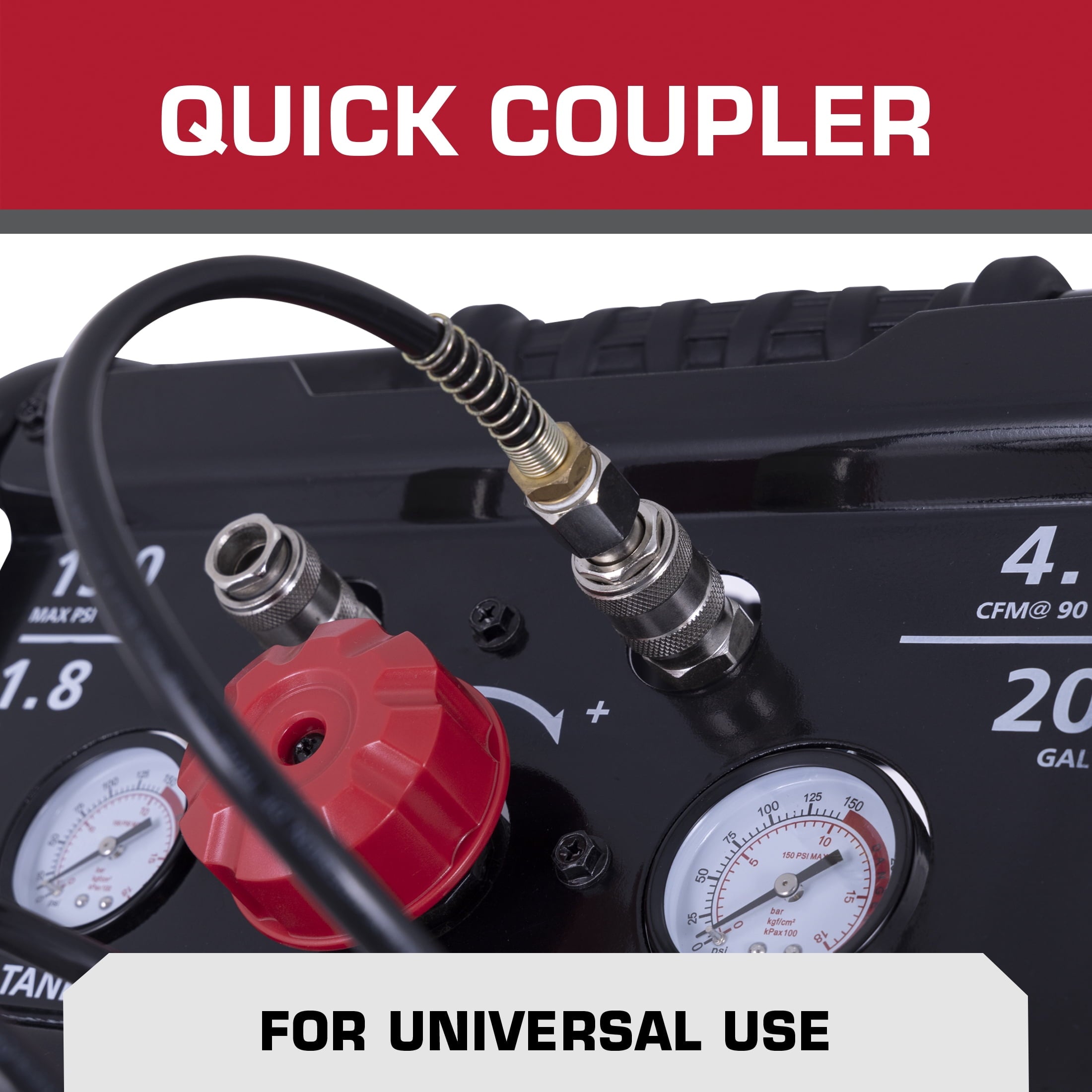 Hyper Tough 20 Gallon 1.8 HP Vertical Quiet air compressor 150psi