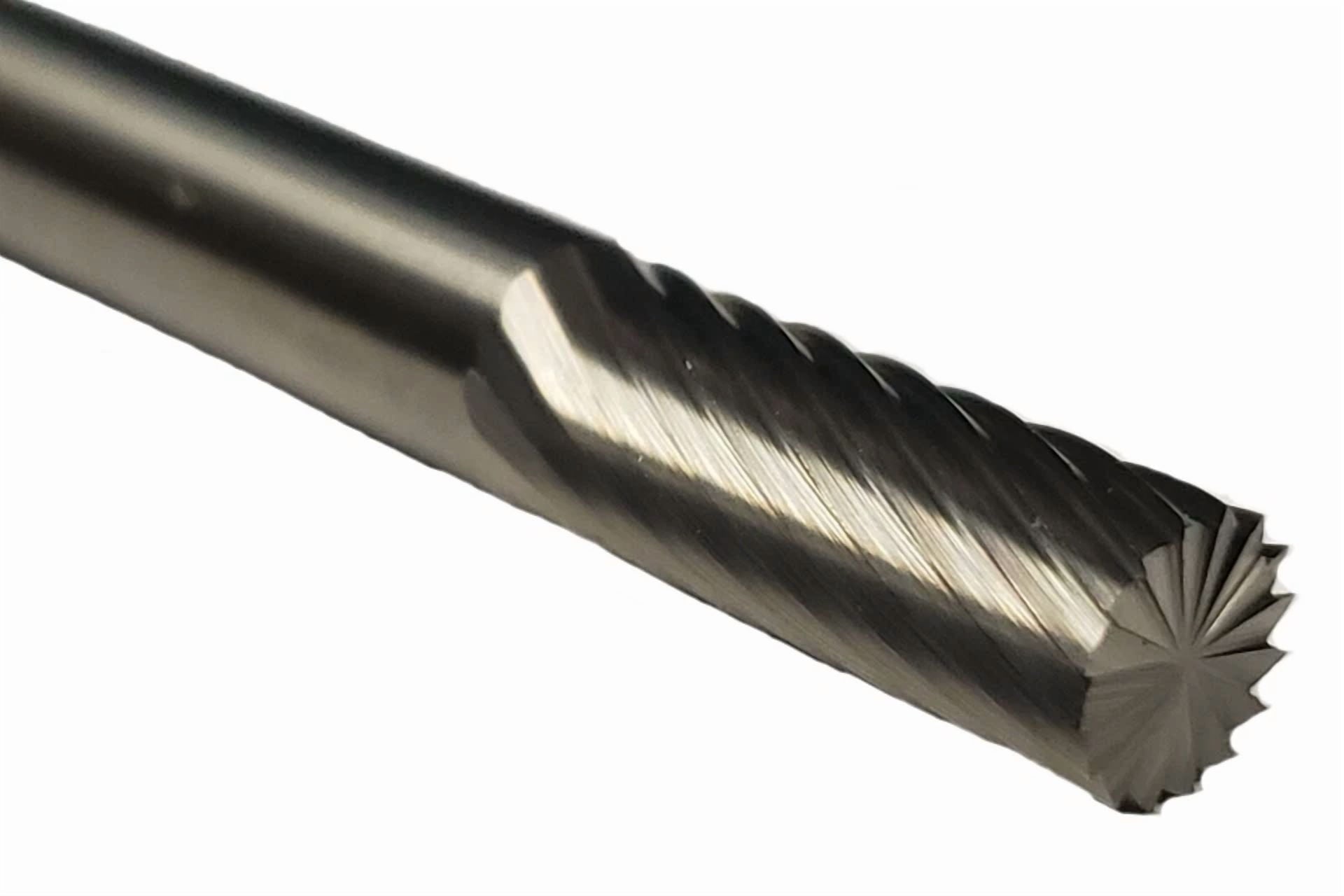 KLYNE - Sb1S Cylindrical End Cut 1/4 Carbide Burr Bur Tool Die Grinder Bit 1/4 Shank