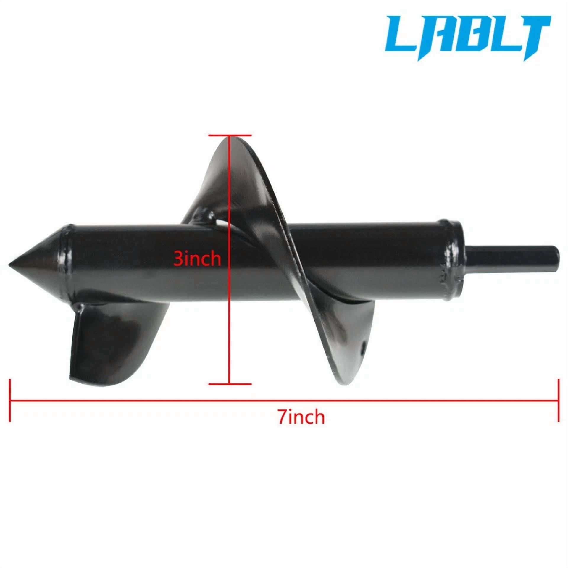 PURELY- Lablt 3' '× 7'' Auger Drill Bit Garden Plant Flower Bulb Rapid Planter Spiral