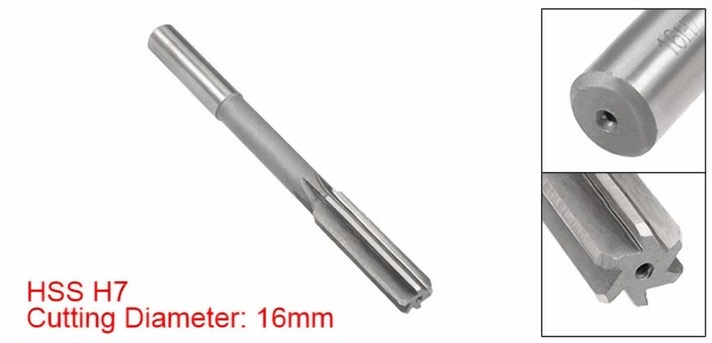 YANI -16Mm Chucking Reamer Hss H7 6 Straight Flutes Machine Milling Cutter Tool