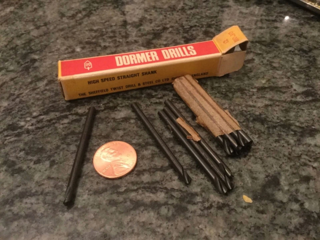 KNACK - 12 Dormer England Special Short Flute # 30 Stub 1/4 Flute X 2 Long Drill Drills