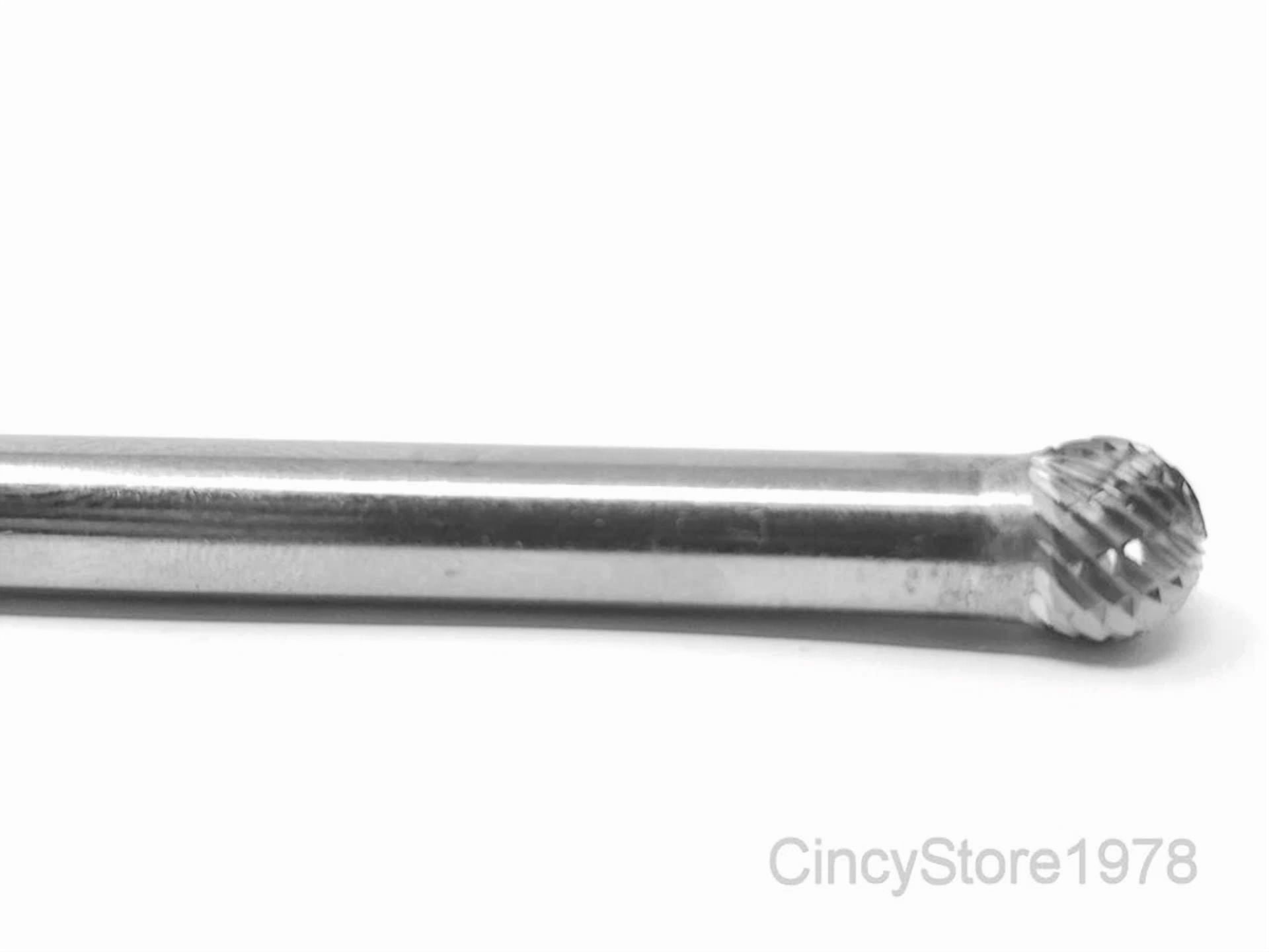 KLYNE - Sd2D Ball Shape Tungsten Carbide Burr Bur Cutting Tool Die Grinder Bit 1/4 New