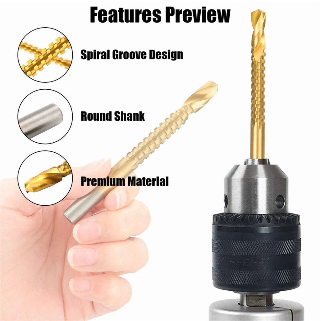 6Pc Twist Drill Bit Set Power Tool Accessories Screw Holes For Wood Metal 20%Off