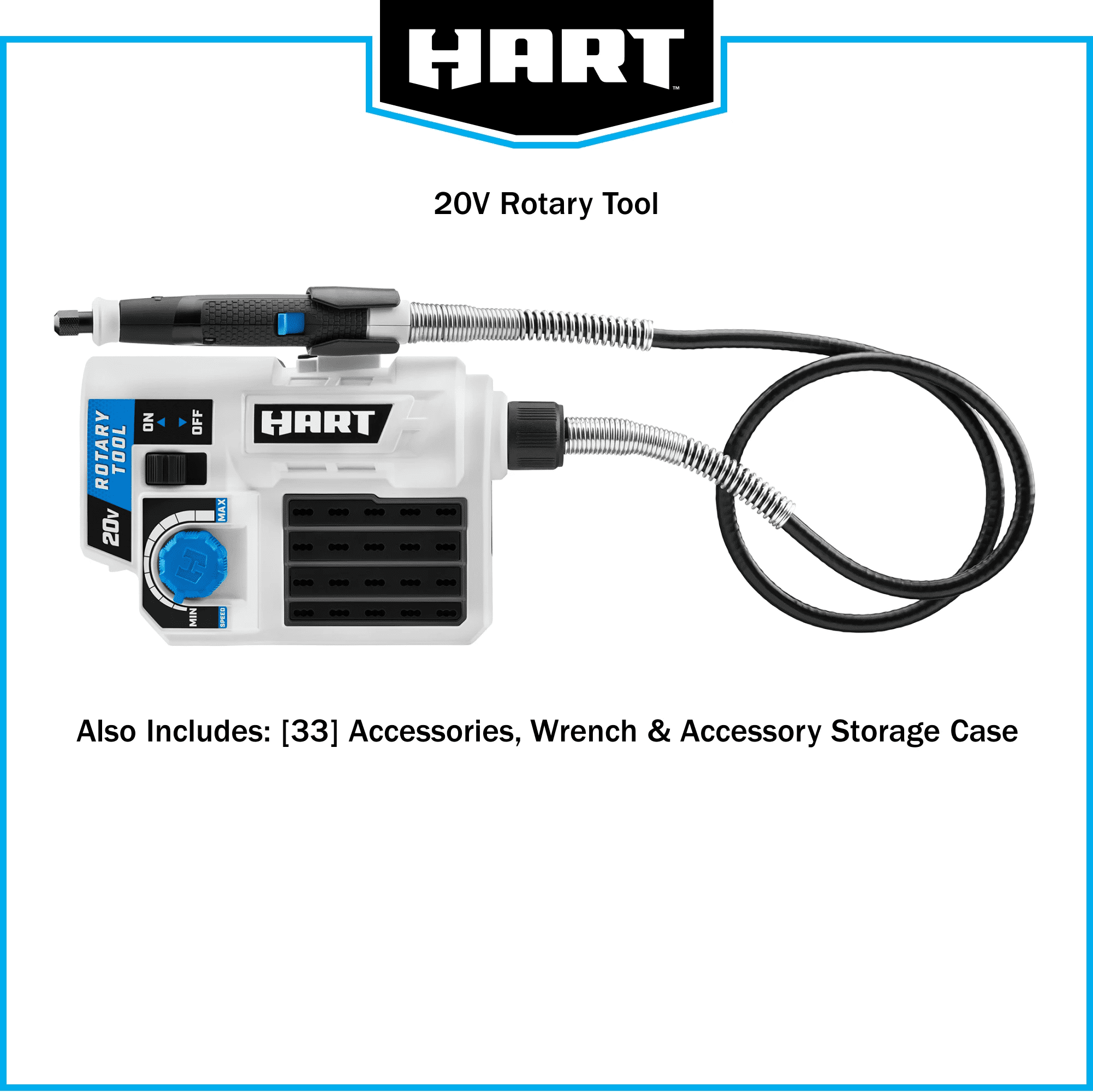 Open Box HART 20-Volt Cordless Rotary Tool with 33 Accessories (Battery Not Included)