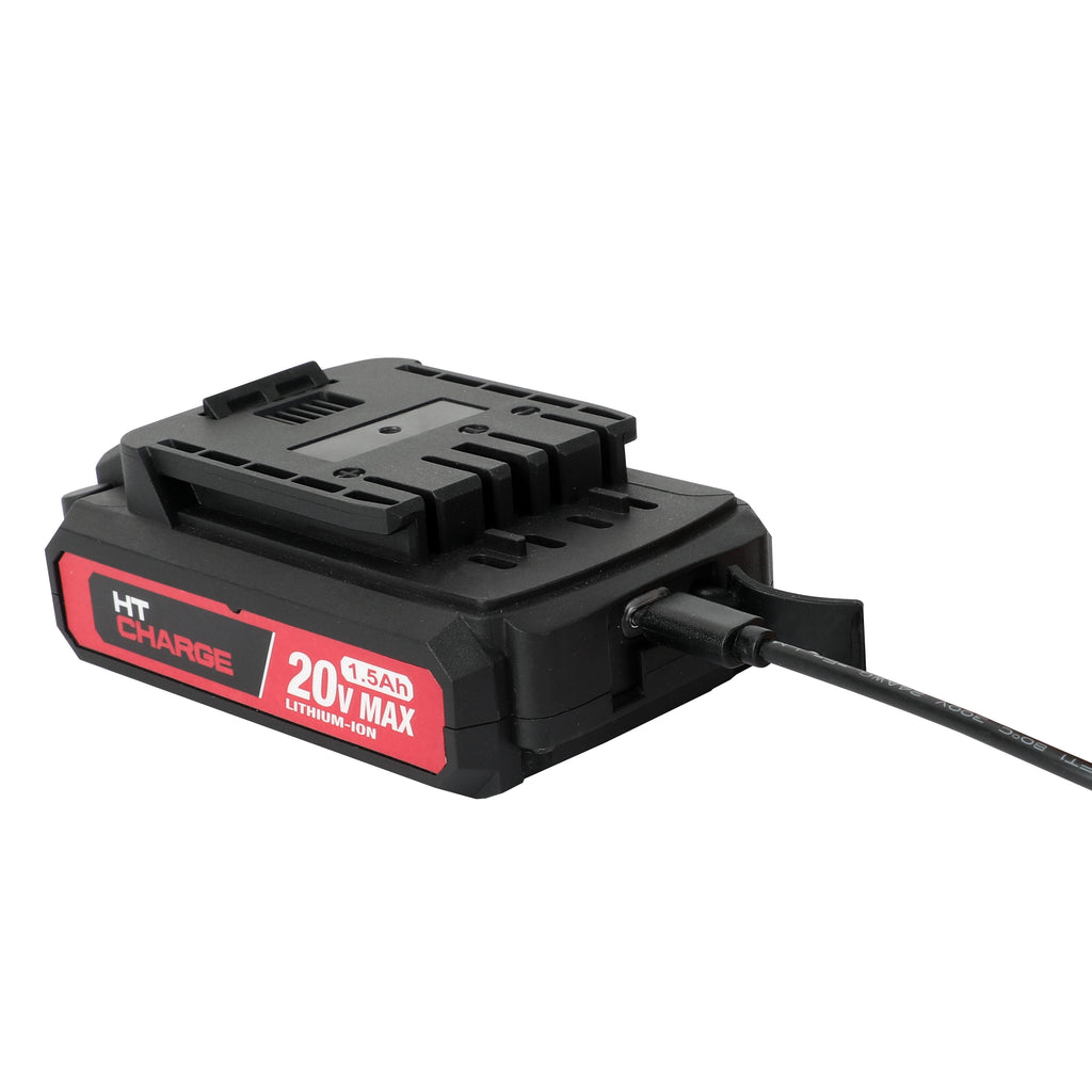 Hyper Tough 20V Brushless Cordless Drill with 1.5Ah Battery and USB-C Charging Cable