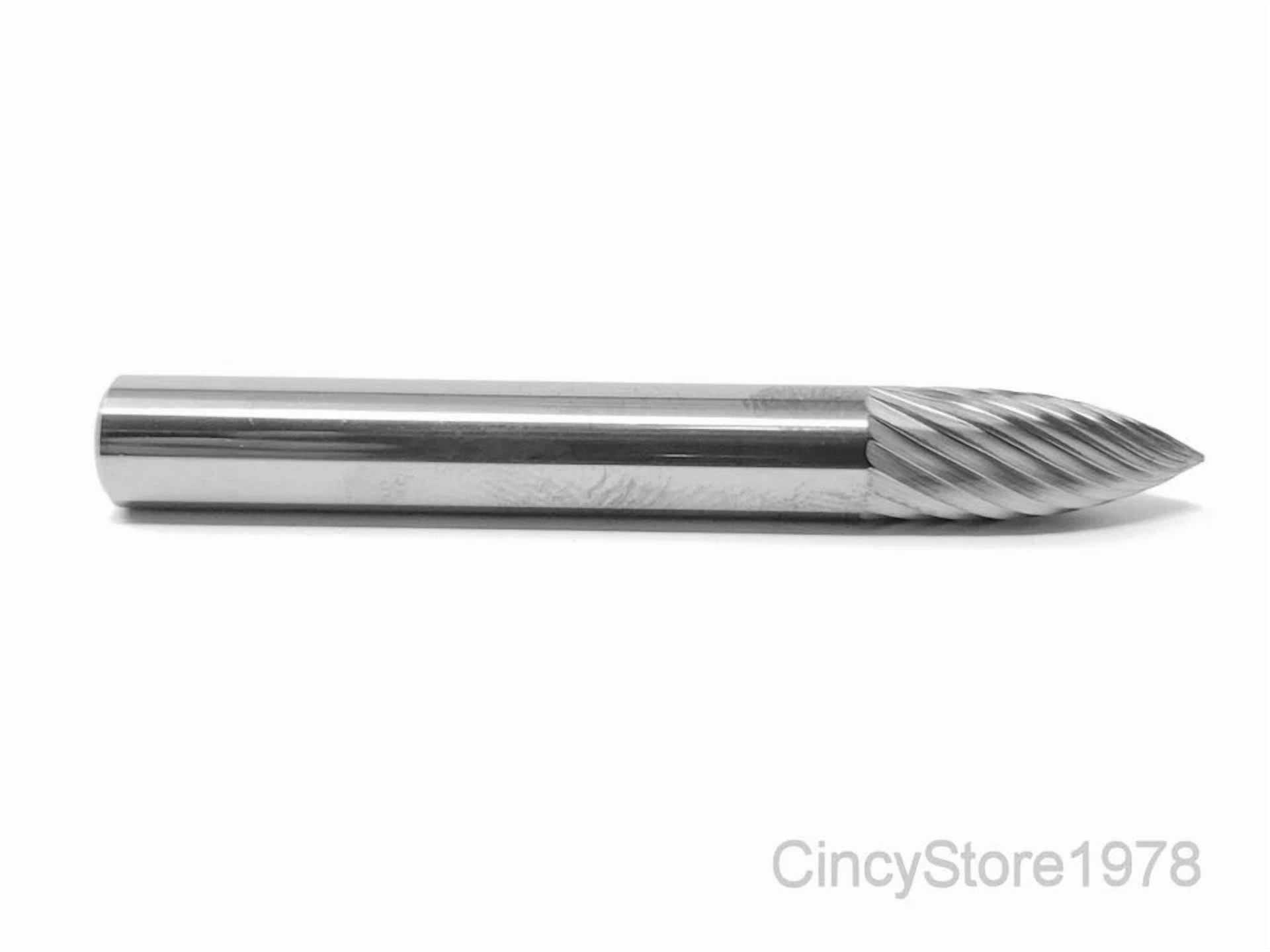 KLYNE - Sg1S Tree Shape 1/4 Carbide Burr Bur Tool Die Grinder Bit 1/4 Shank New