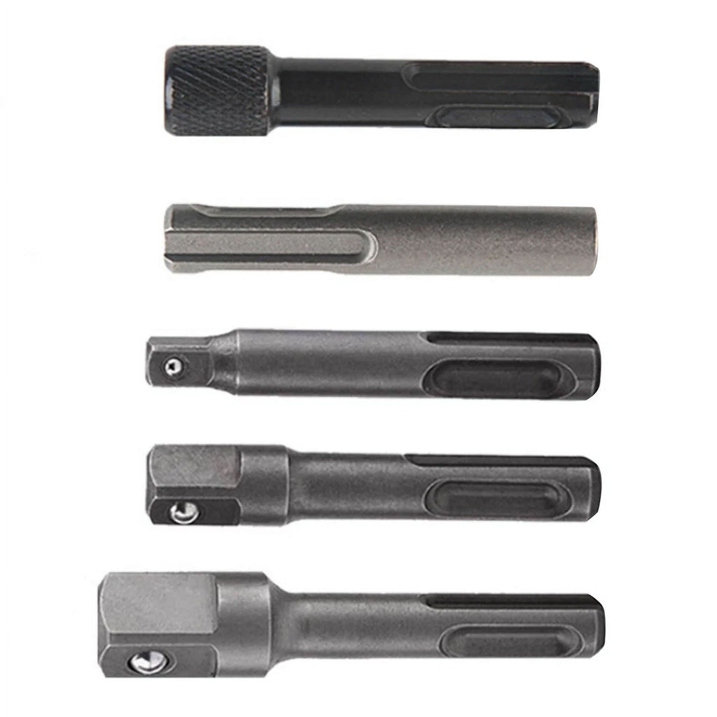 KNACK - 5Pcs/Set Sds Plus 1/4 Hex Socket Driver Tool Screwdriver Bit Chuck Adaptor Bar