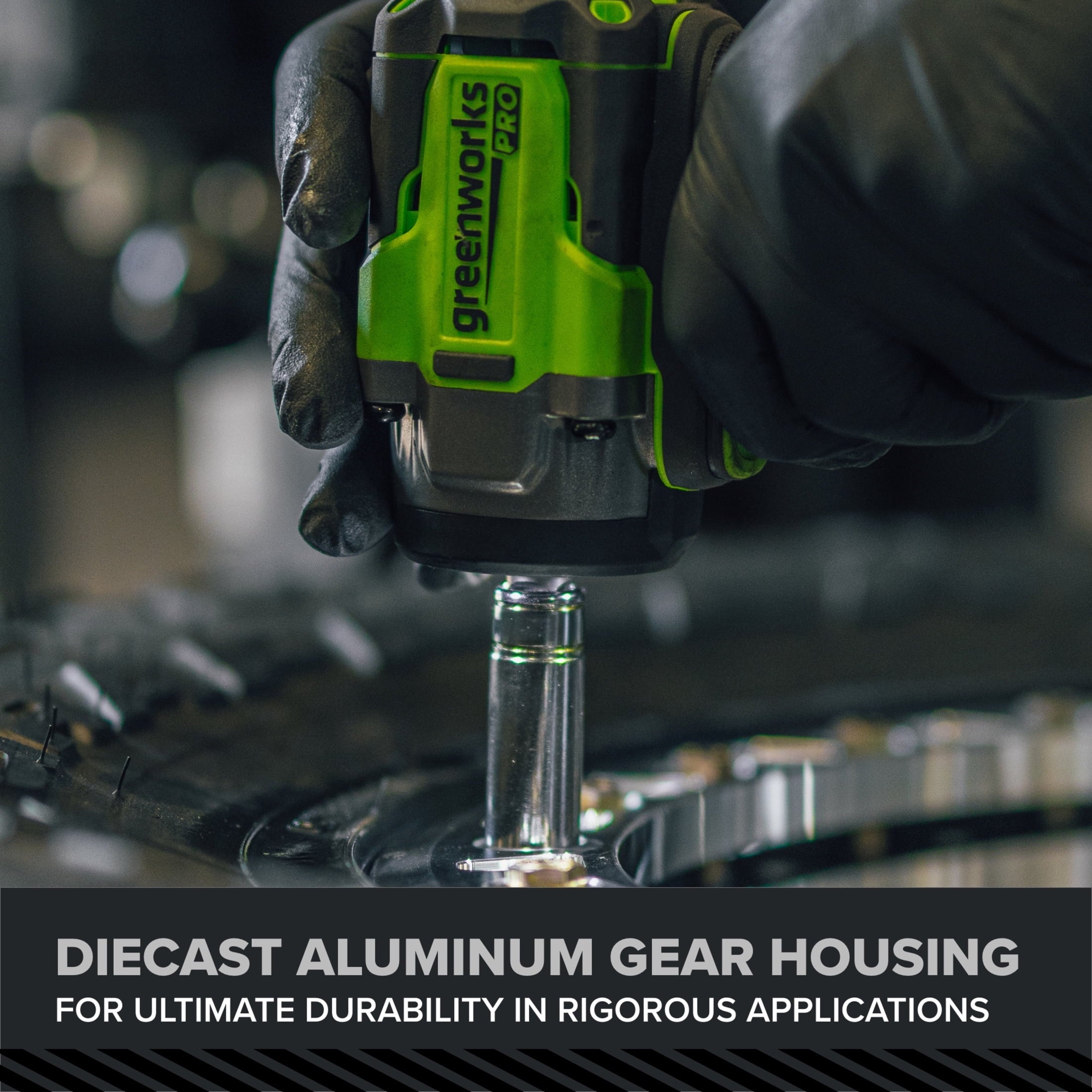 Greenworks Pro PowerAll 24V Brushless 400 ft-lb Breakaway Torque 3/8 Impact Wrench, Tool Only, IW5370A1