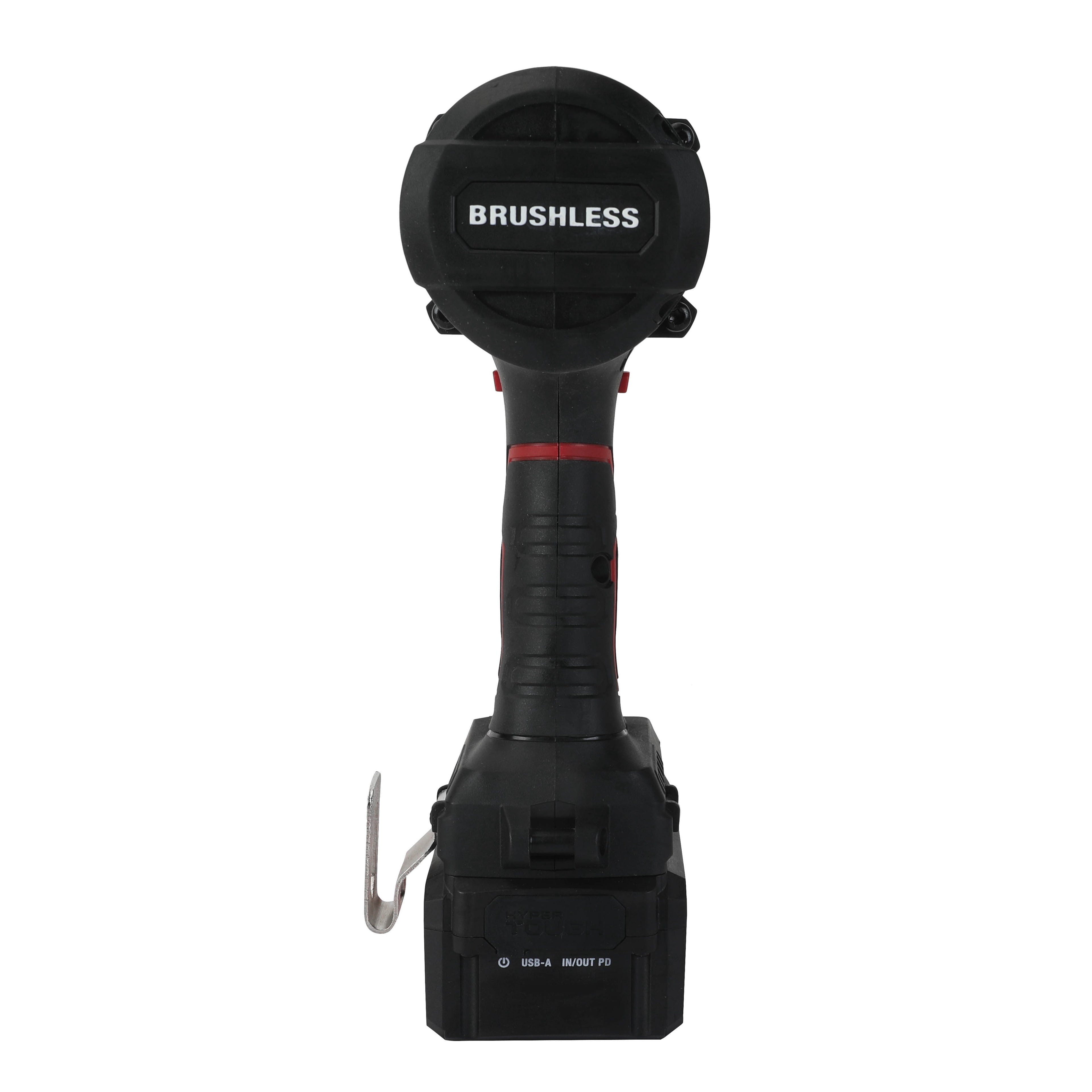Hyper Tough 20V Brushless Cordless 1/2-in 900 Impact Wrench with Battery & Charger