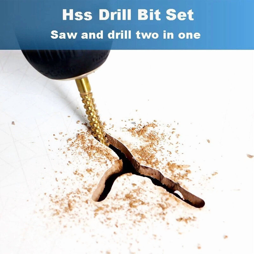 2025Twist Drill Bit Set Power Tool Accessories Screw Holes For Wood Metal (6Pcs)