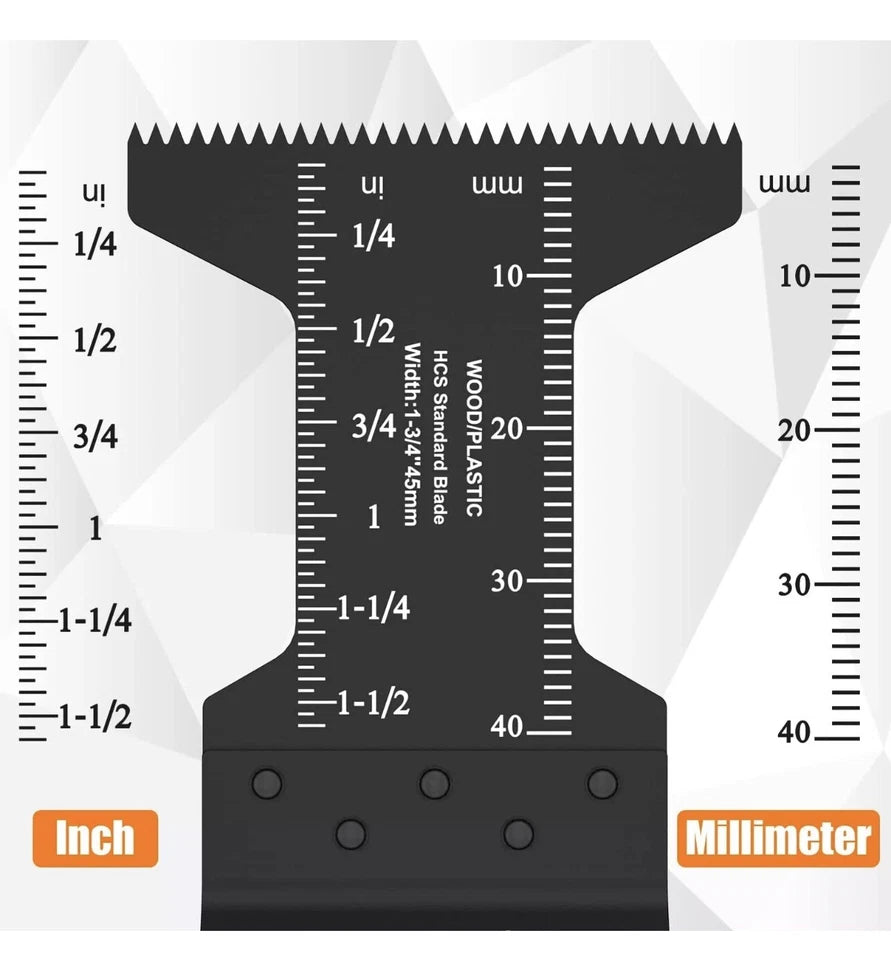 KLYNE - 10Pcs Oscillating Saw Blades, 1-3/4 Quick Release 10 Pcs, Black